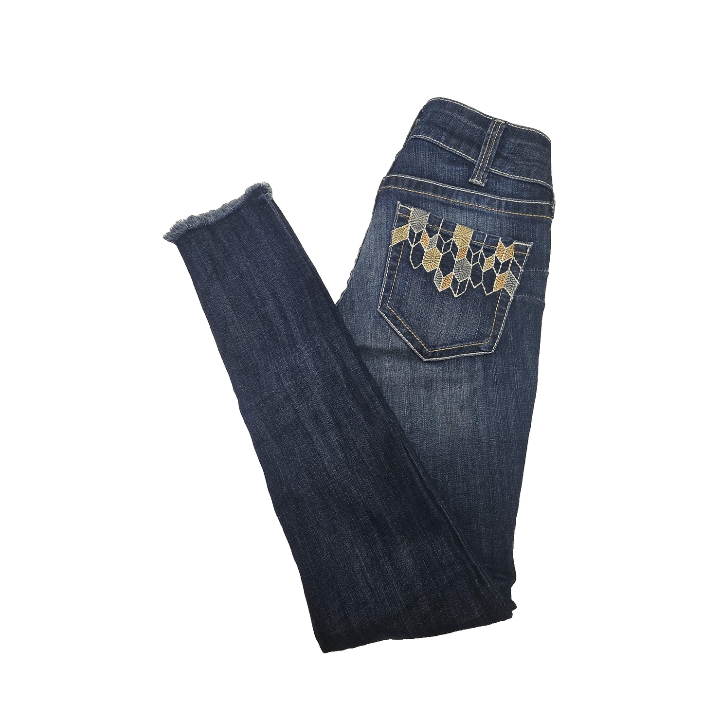 Ariat Jeans Women's 27R Blue Skinny Slim Stretch Denim Embroidered Faye 10027750