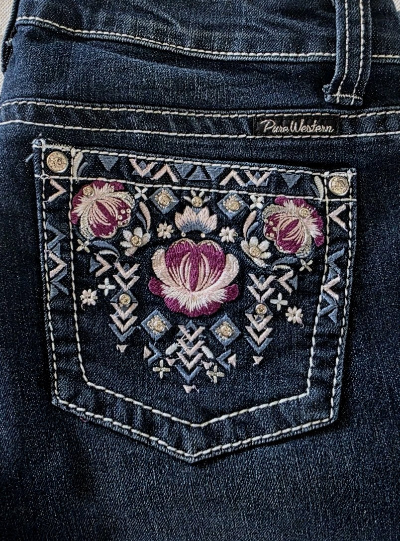 Pure Western Womens Capri Jeans Ladies Size 10