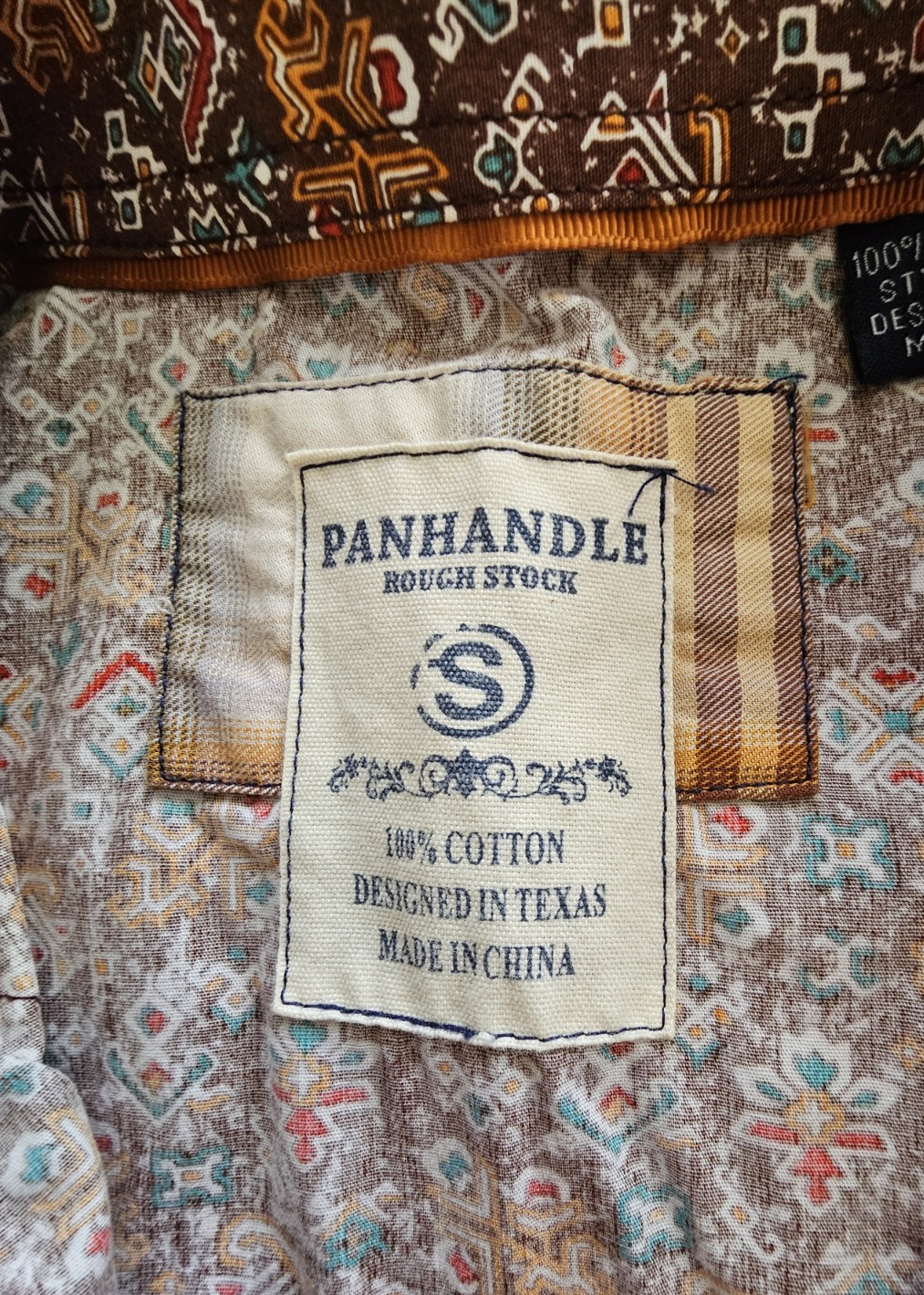 Panhandle Rough Stock Western Long Sleeve Shirt Mens Size Small