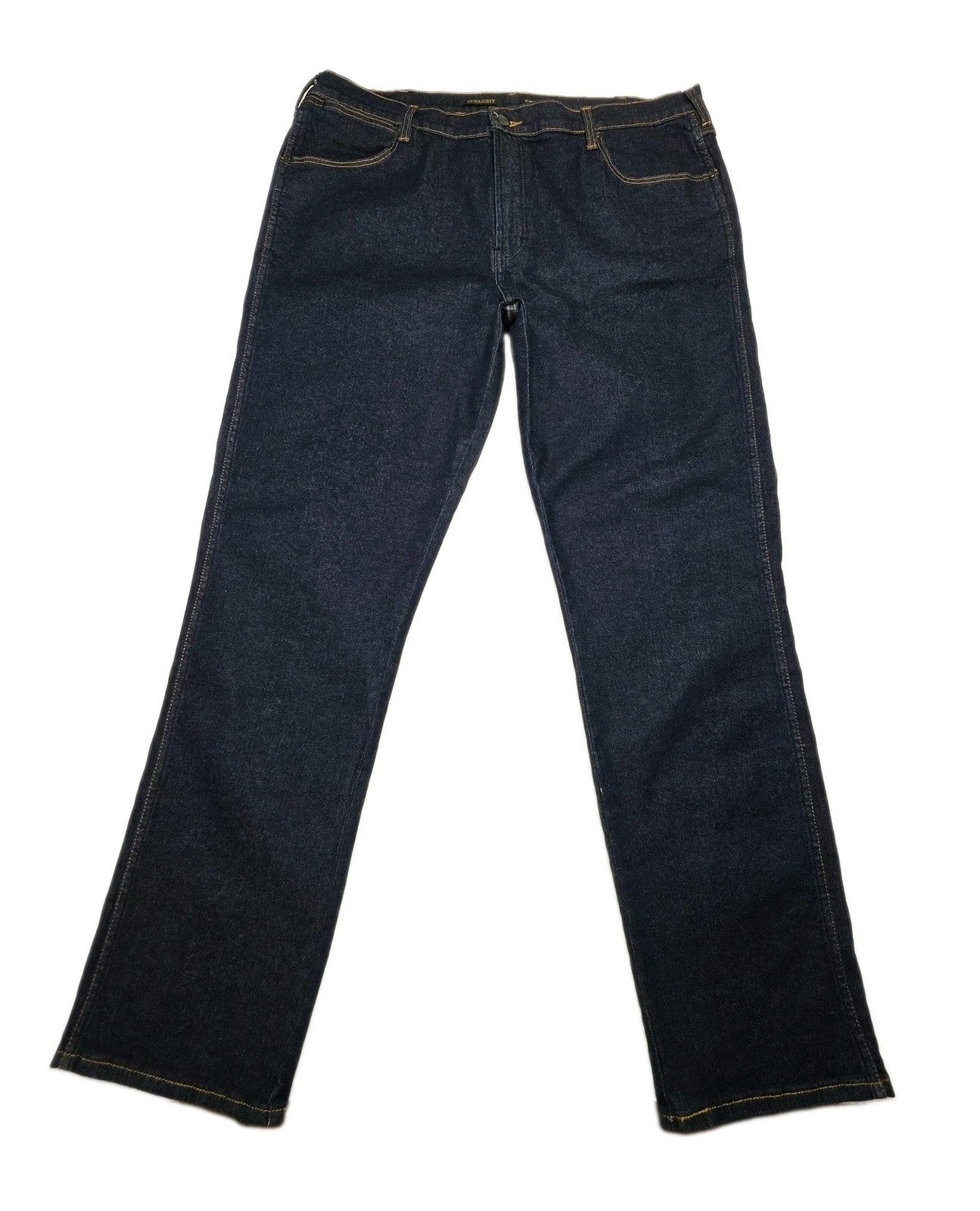 Wrangler Jeans Mens 42x34 Blue Classic Straight Regular Fit Stretch Denim