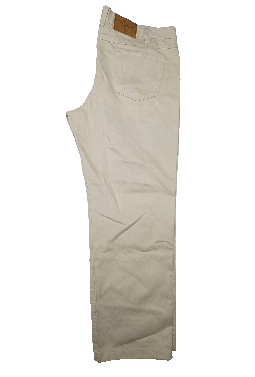R.M. Williams Pants Men's 42R Beige Chino Regular Cotton Denim Casual TJ780