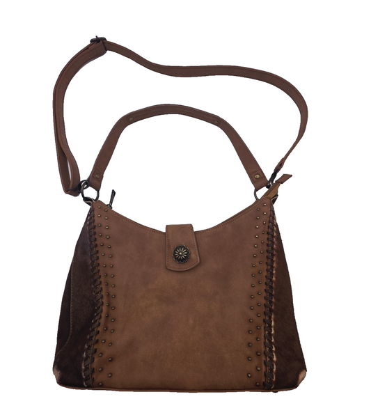 Pure Western Cowhide Leather Crossbody Shoulder Bag