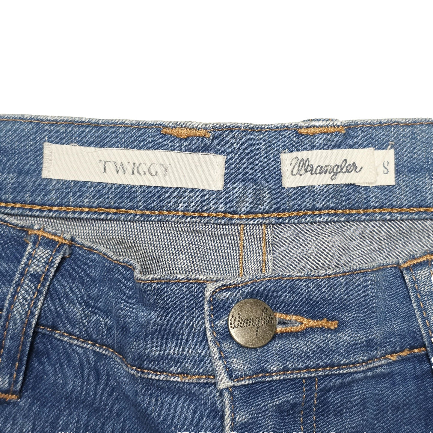 Wrangler Jeans Women's 8 Blue Twiggy Skinny Slim Stretch Denim Pockets Logo
