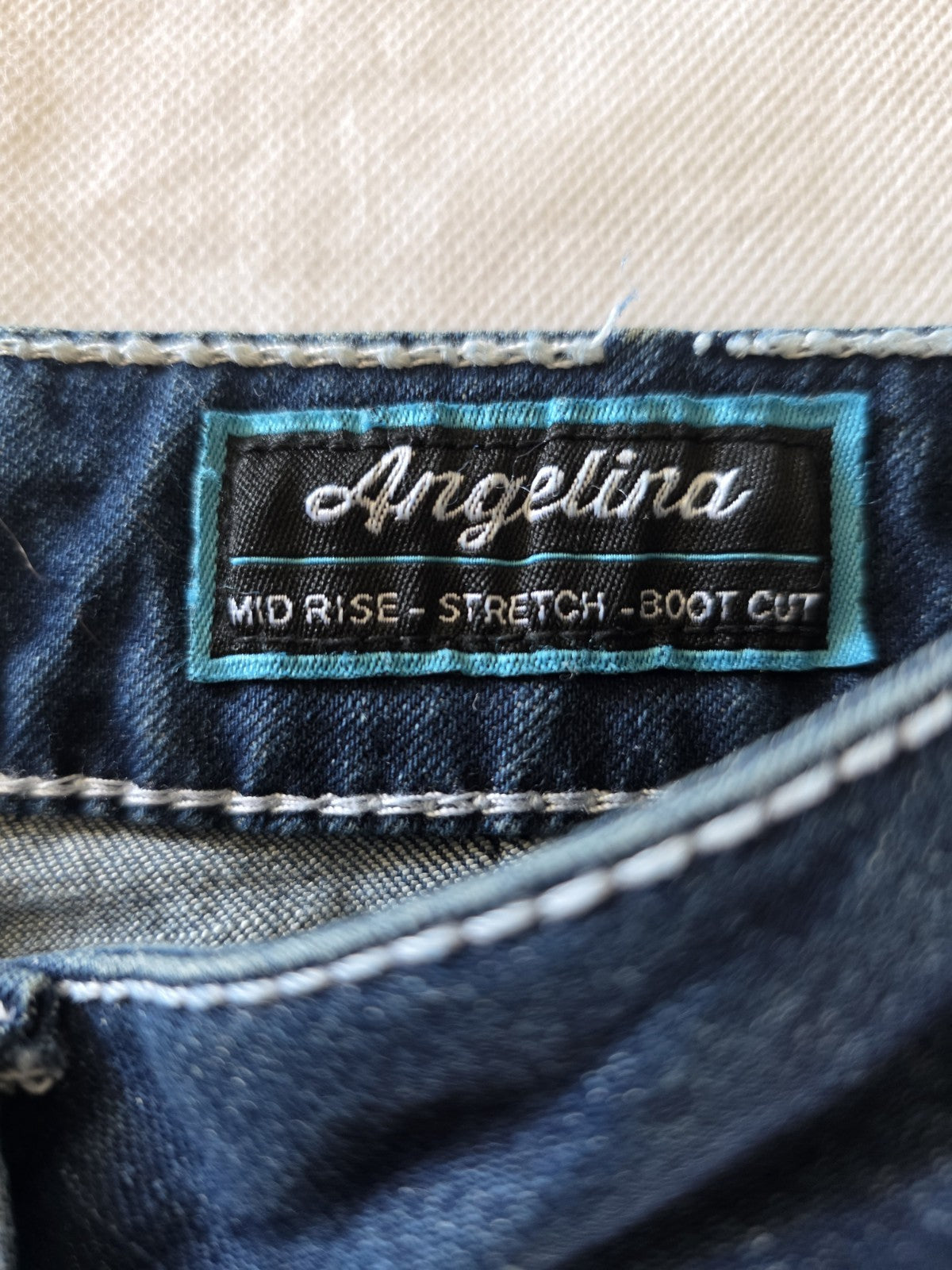 Bullzye Women's Angelina Boot Cut Jeans 34" Leg in Dark Wash - Size 8