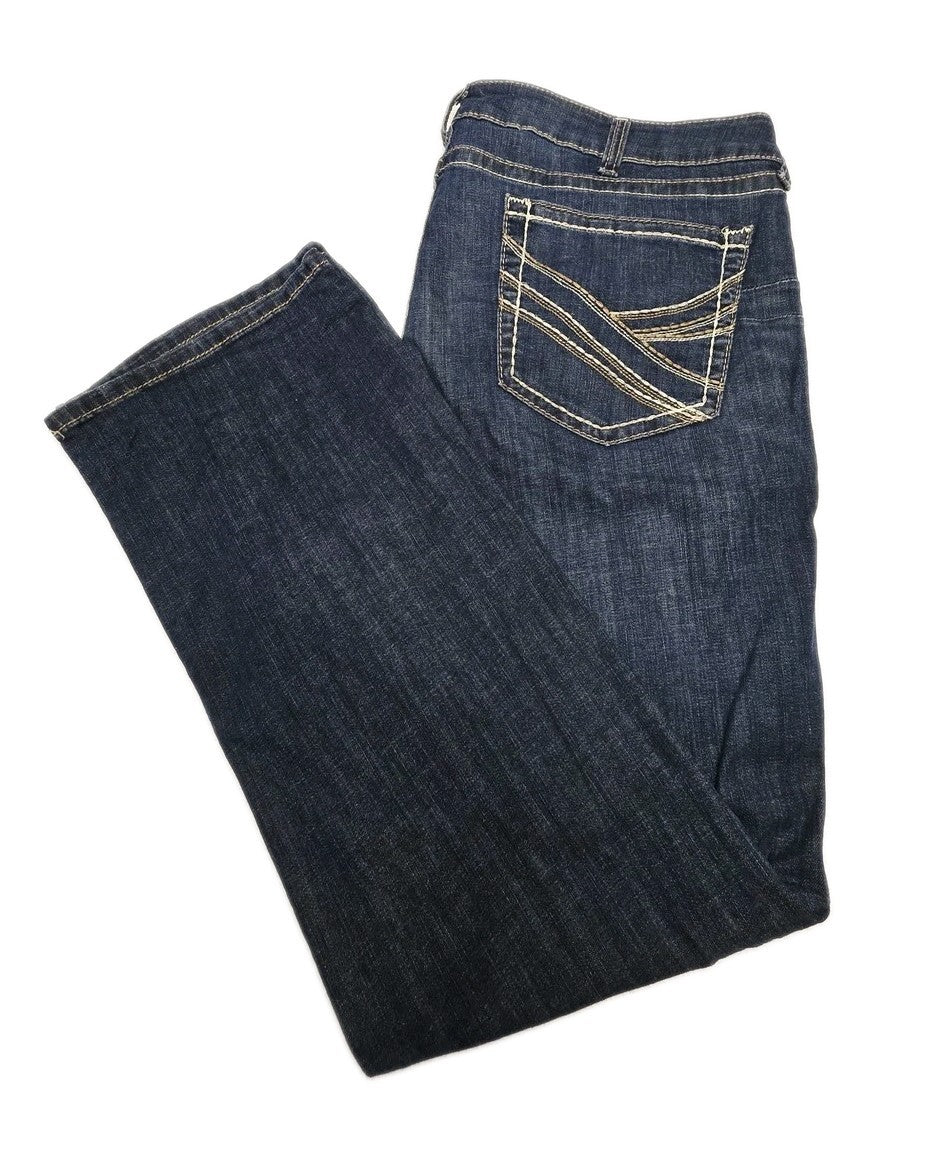 Ariat R.E.A.L. Perfect Rise Boot Jeans Woman's 24 Plus Blue Stretch 44x33