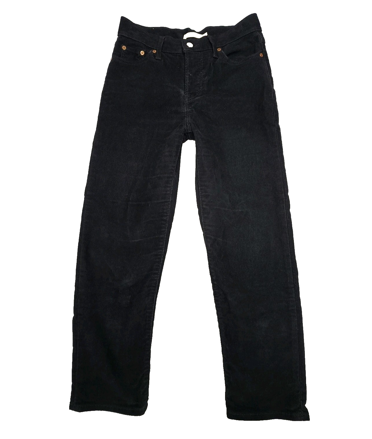 Levi's Jeans Women's W26 L26 Black Wedgie Straight Corduroy Stretch Button Fly