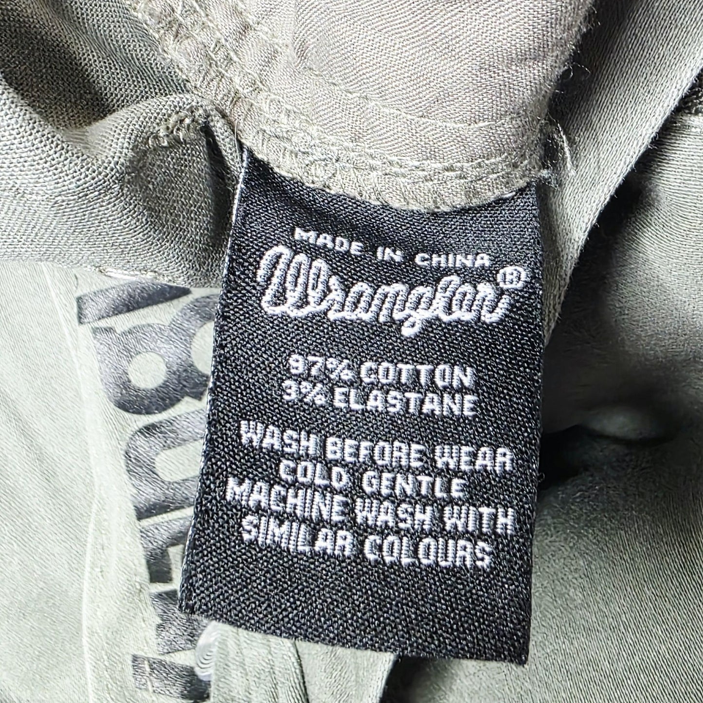 Wrangler Shorts Men's 32 Green Cargo Canvas Cotton Elastane Workwear Casual