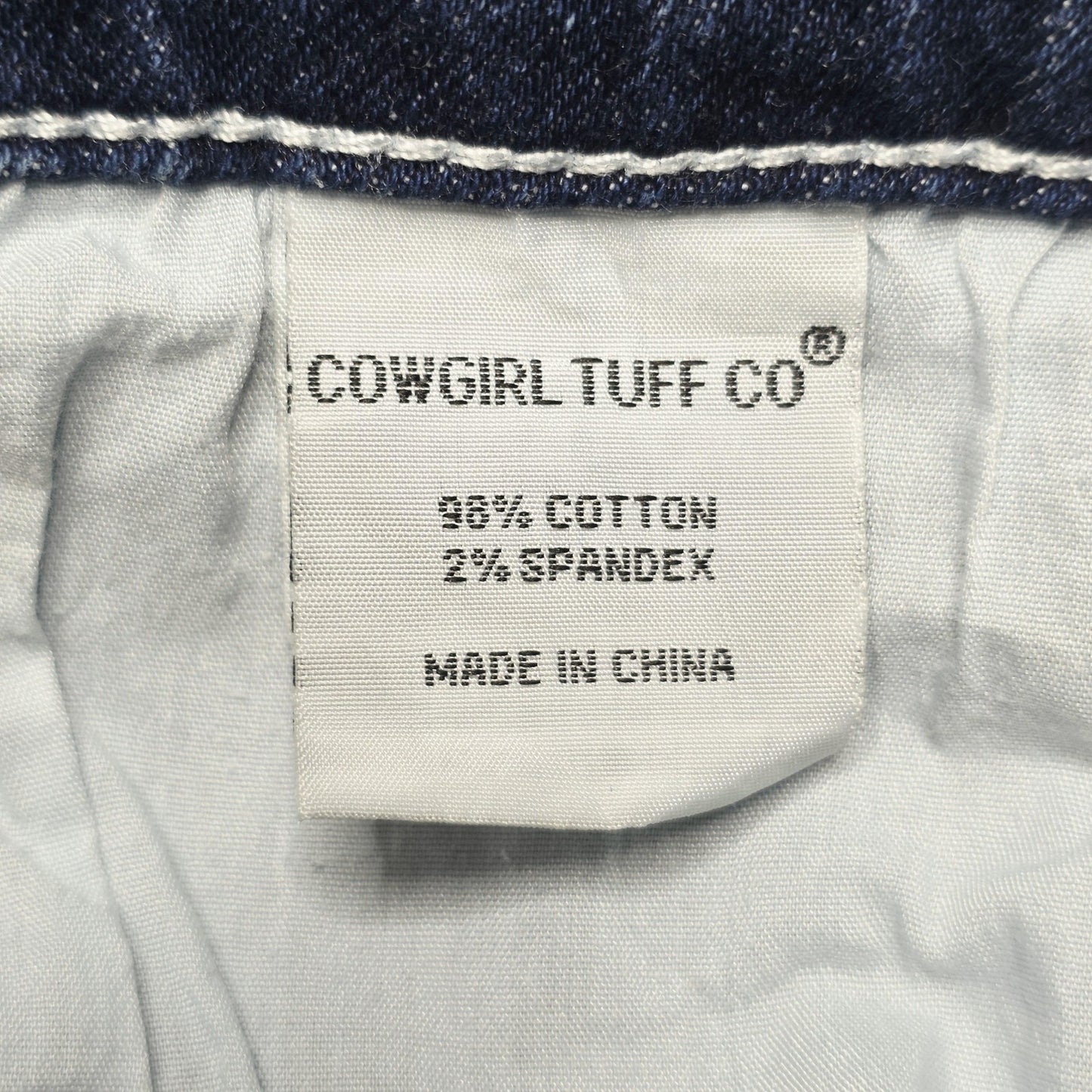Cowgirl Tuff Co Jeans Women's 30 Blue Bootcut Denim Faded Embroidered