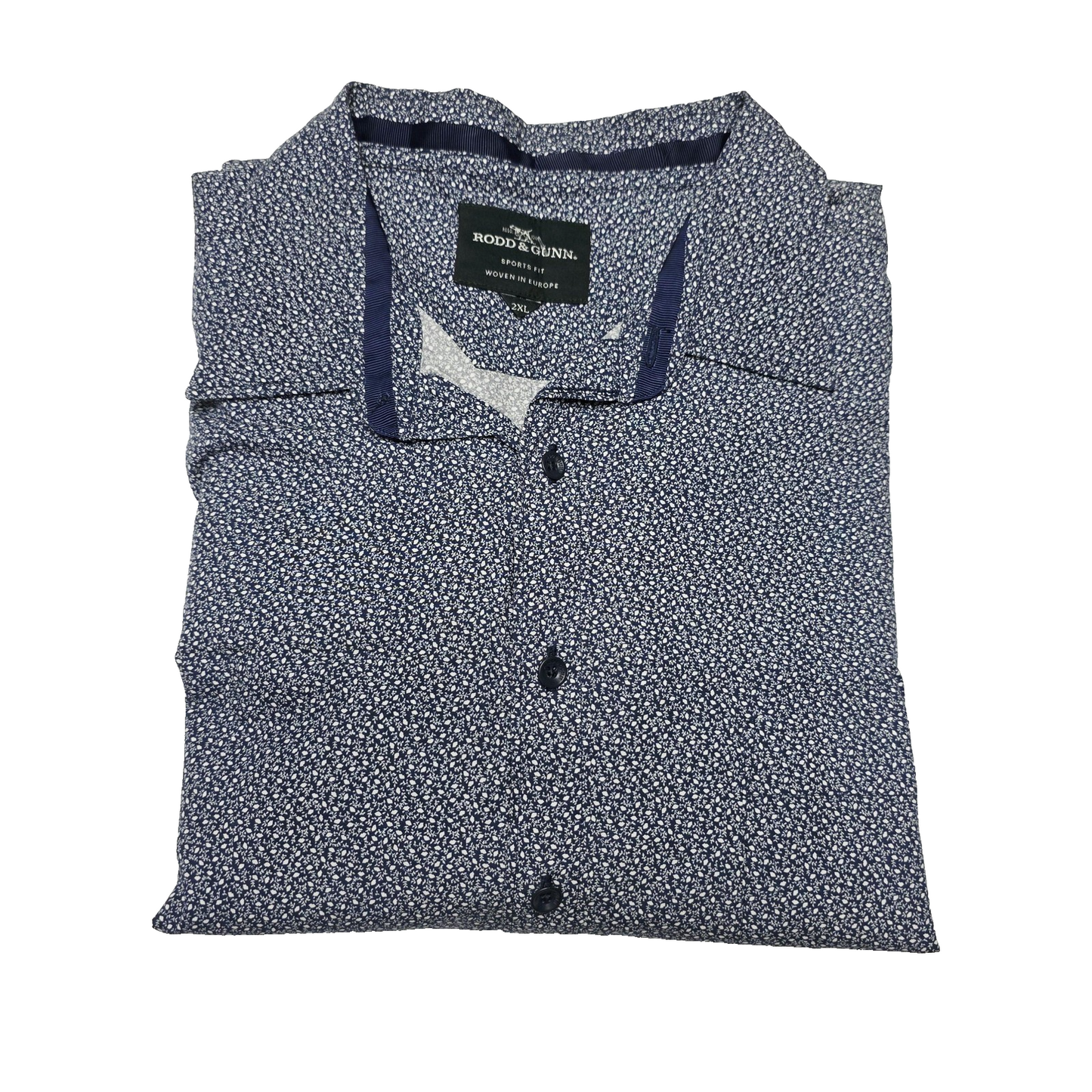 Rodd & Gunn Shirt Mens 2XL Blue Floral Long Sleeve Button Up Cotton Sports Fit