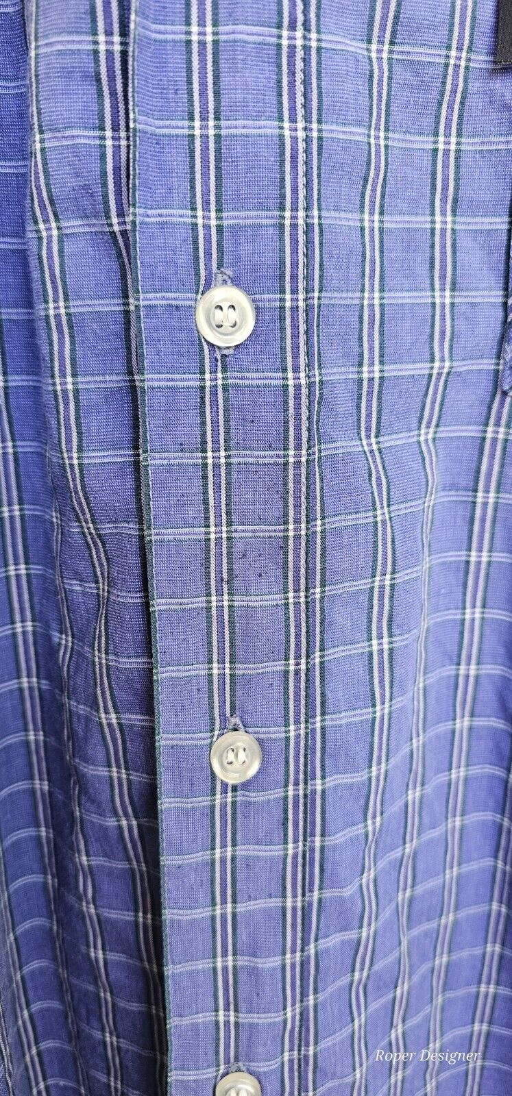 Bob Berg Silverdale Cowboy cut Extra Long Tails Mens Shirt Size Large