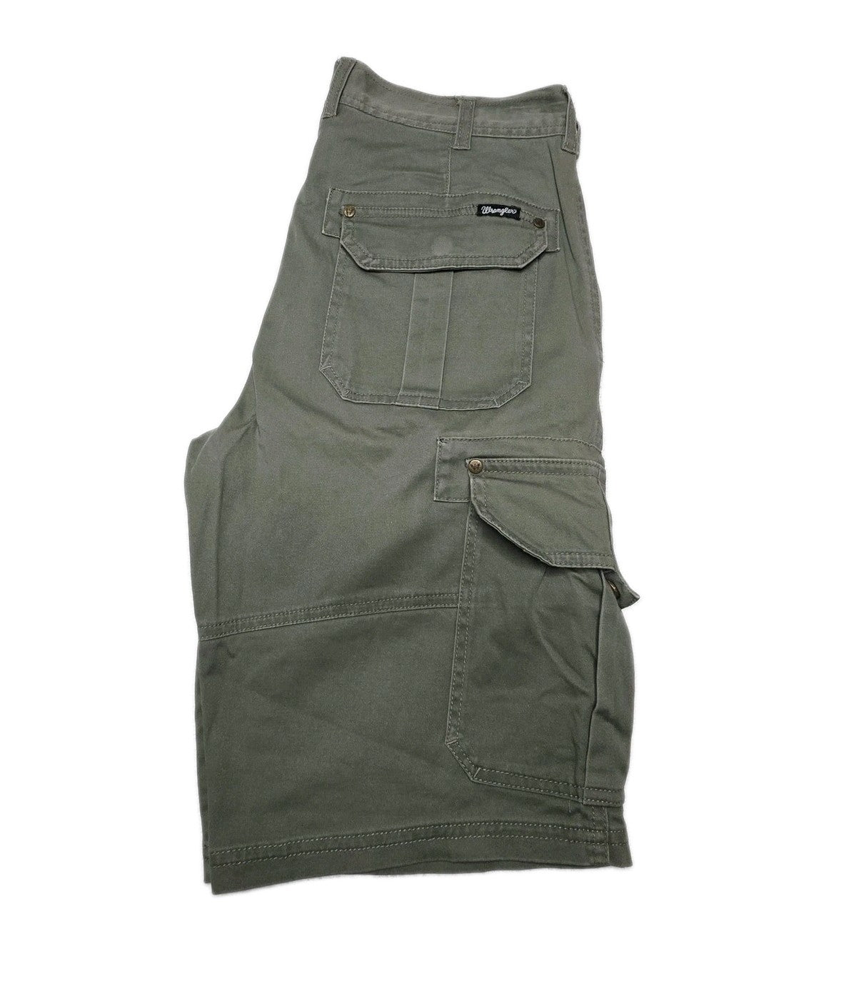 Wrangler Shorts Men's 32 Green Cargo Canvas Cotton Elastane Workwear Casual