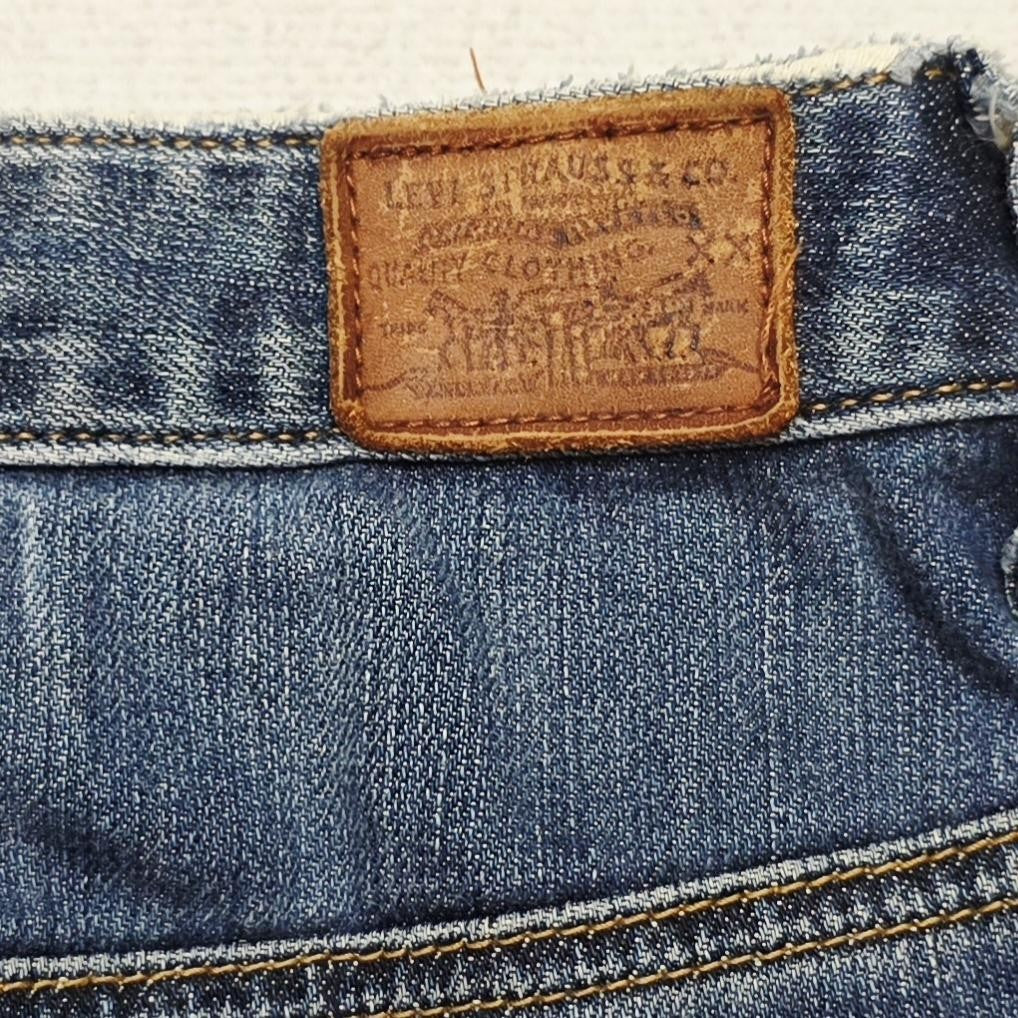 Levi's Skirt Women's 34 Blue Denim Knee Length Straight Pencil Casual