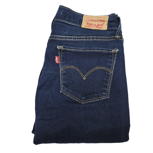 Levi's Jeans Women's 27 x 30 Blue Dark Wash 710 Super Skinny Mid Rise Stretch