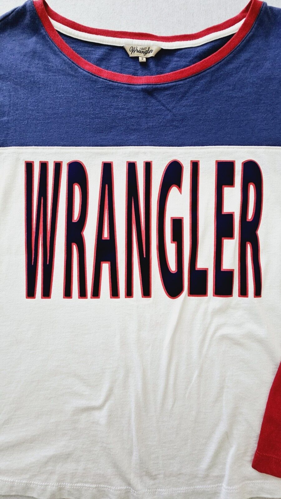 Wrangler Retro 3D Logo Crop Shirt Ladies Size Small