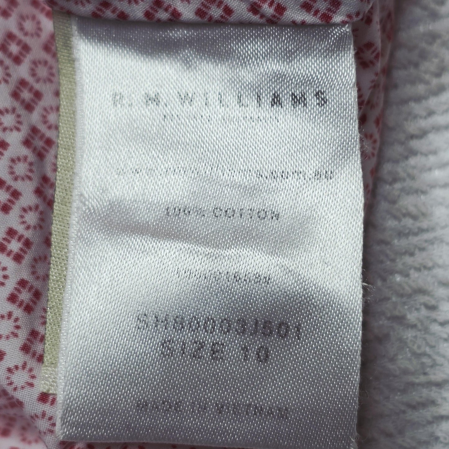 R.M. Williams Shirt Women's 10 Red Long Sleeve Button Up Cotton Geometric