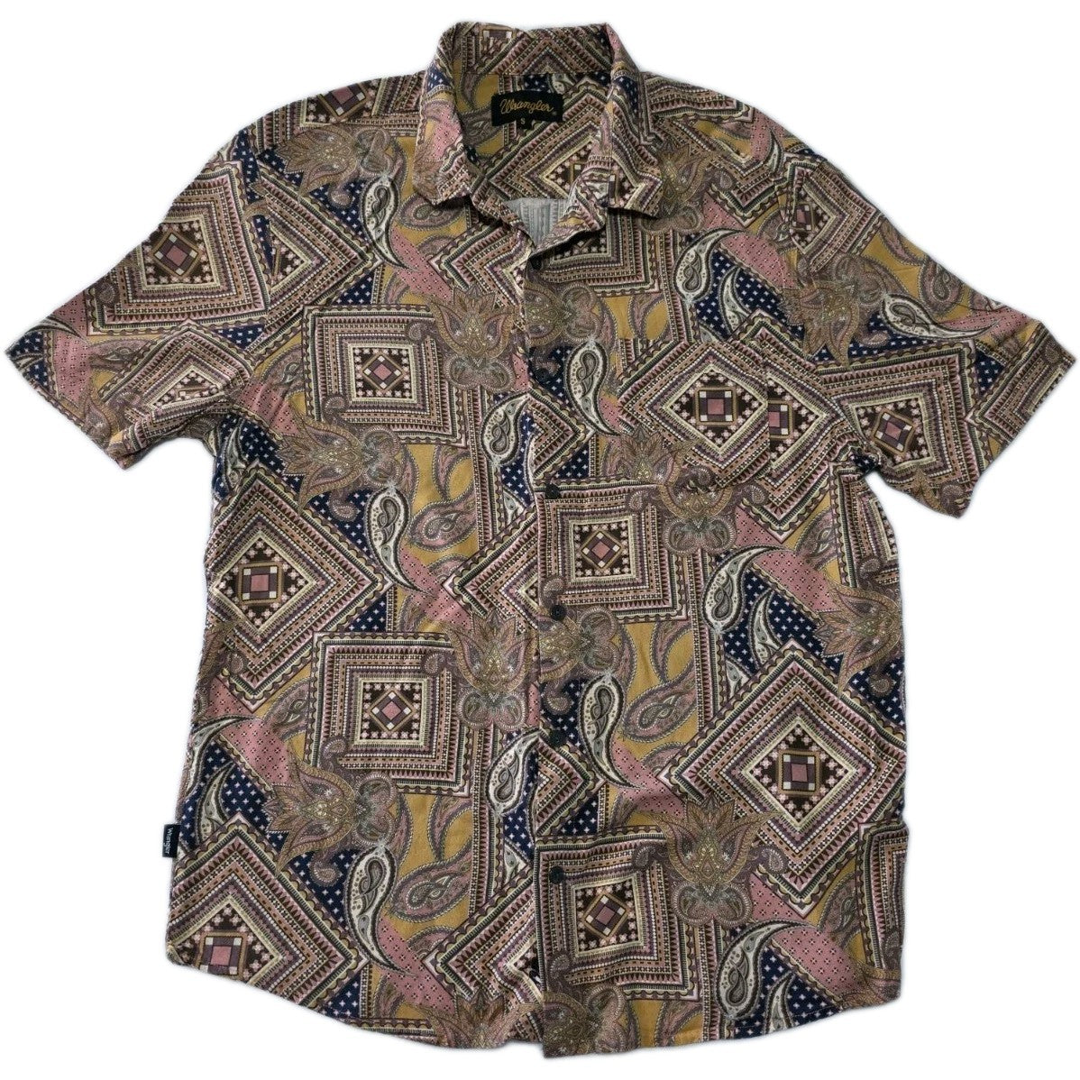 Wrangler Casual Paisley Short Sleeve Shirt Men's Size S