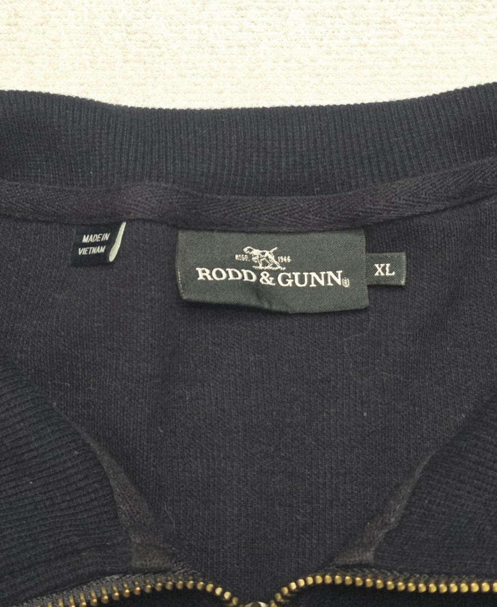 Rodd & Gunn Jumper Mens XL Blue 1/4 Zip Mock Neck Knit Pullover Casual Winter