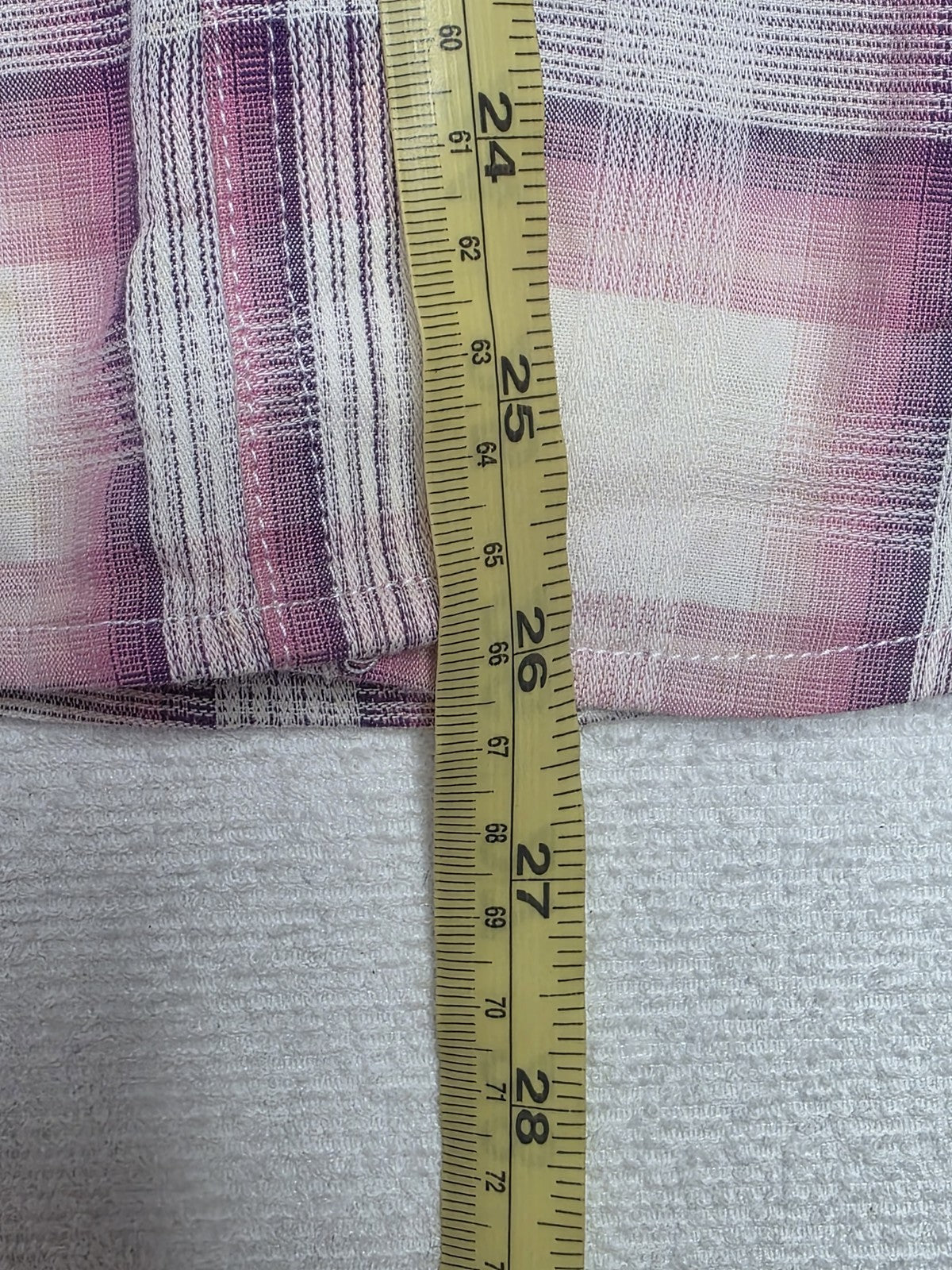 Wrangler Shirt Womens 14 Pink Plaid 100% Cotton Snap Button Up Spring Casual