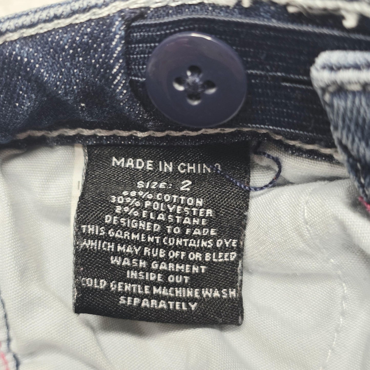 Pure Western Jeans Girls 2-3 Years Bootcut Denim Embroidered Adjustable Waist