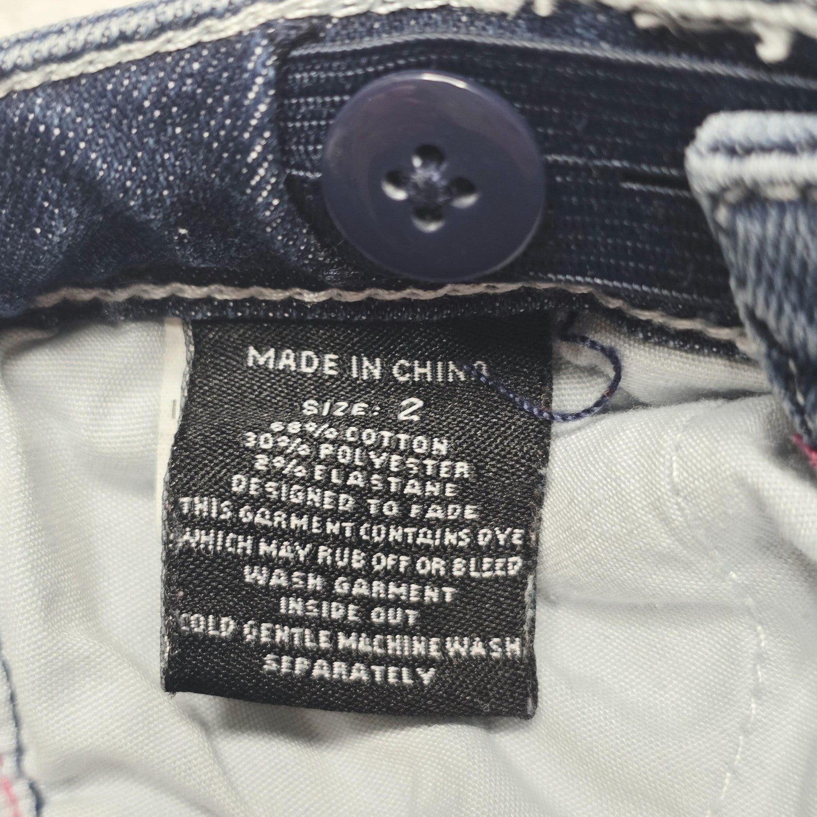Pure Western Jeans Girls 2-3 Years Bootcut Denim Embroidered Adjustable Waist