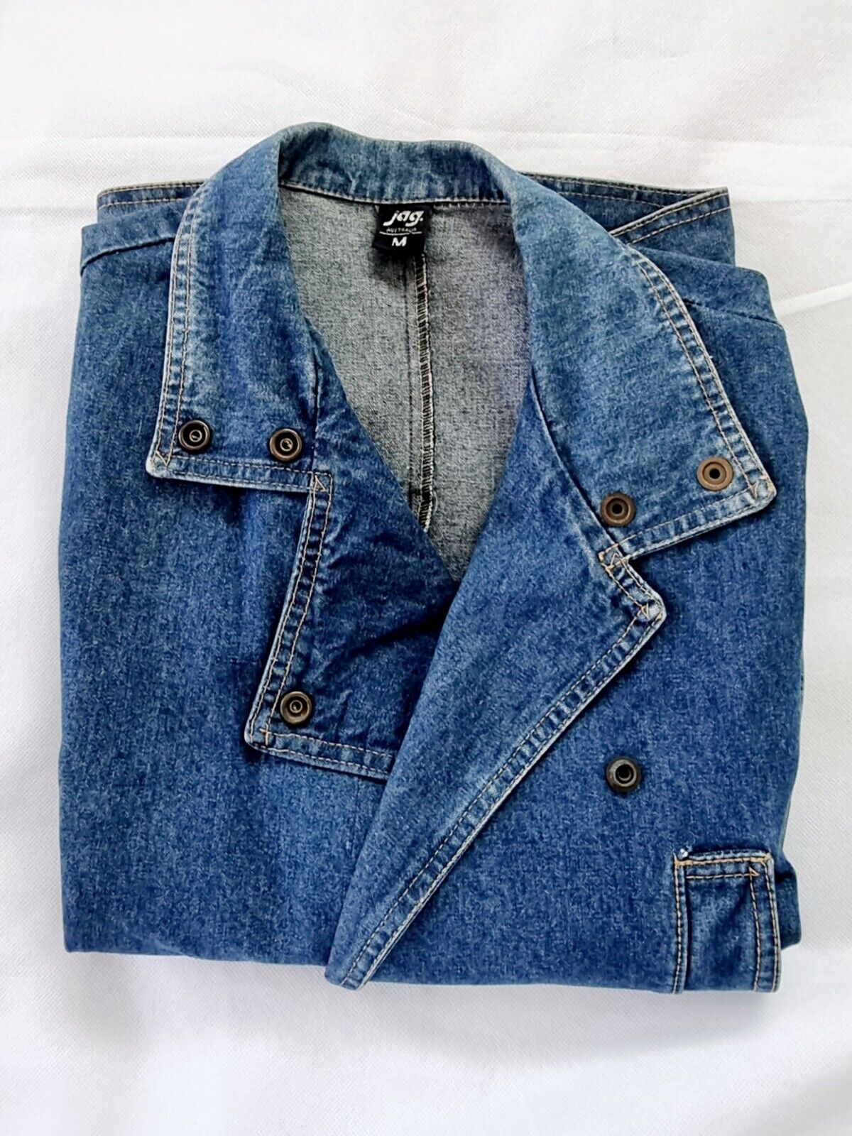 Jag Vintage 80's 90's Denim Sleeveless Vest Size M