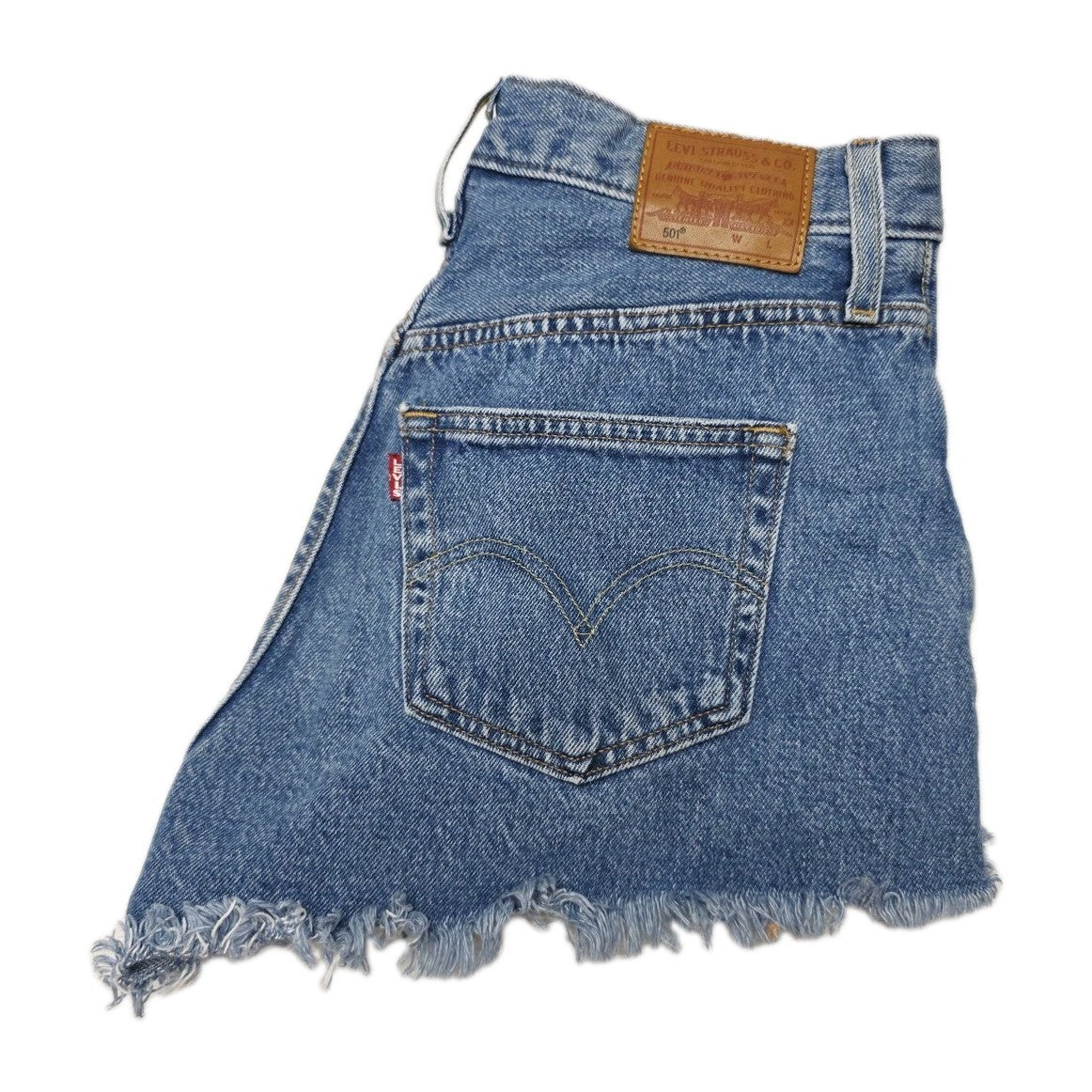 Levi's Shorts Women's 10 BIG E 501 Cut Off Distressed Raw Hem Button Fly
