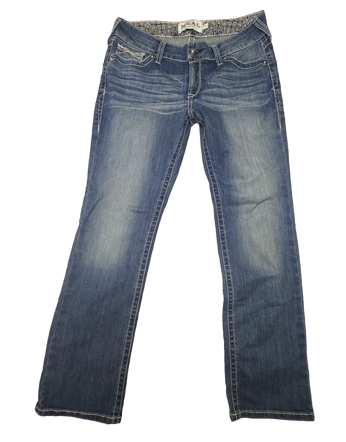 Ariat Jeans Women's 31S Blue R.E.A.L. Straight Icon Rainstorm Denim 10017217