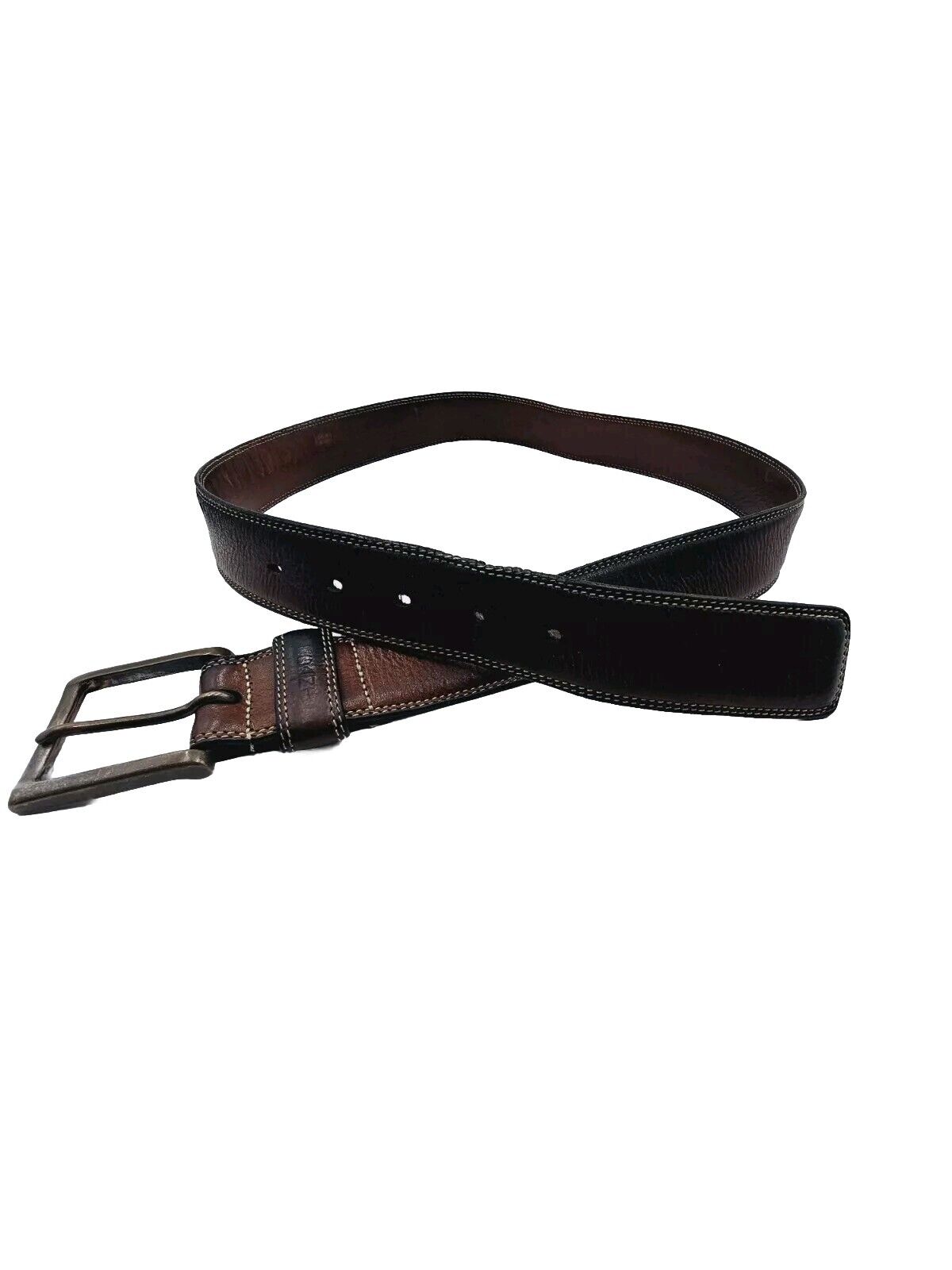 GANT Brown Leather Belt Size 36" Made in Italy