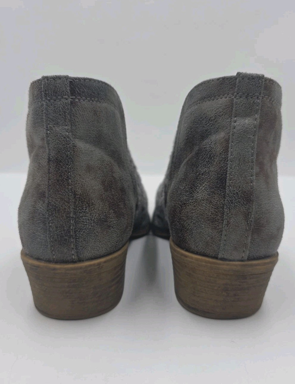 Roper Western Grey Ava Snip Toe Leopard Boots Ladies Size 10