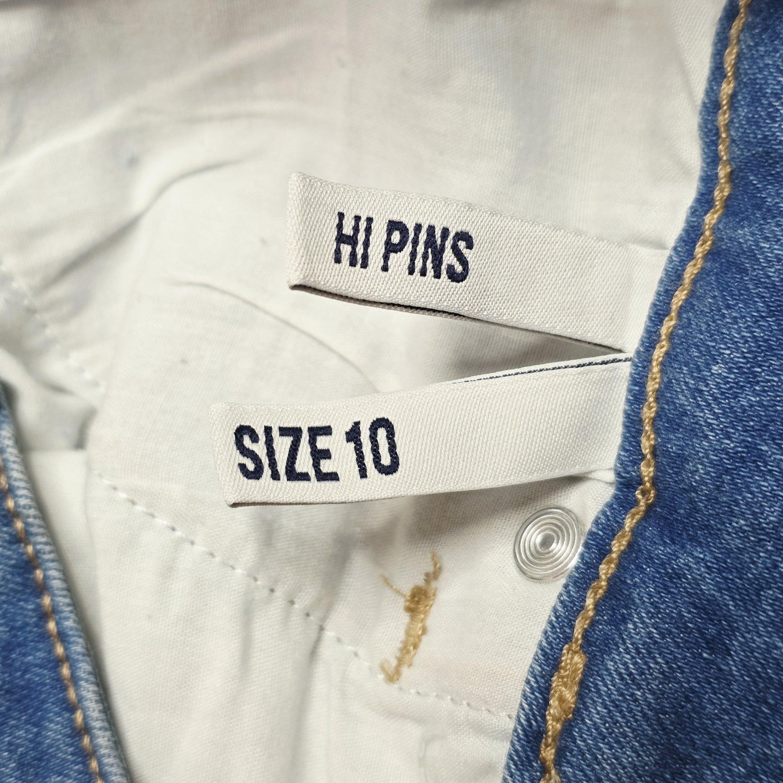 Wrangler Jeans Women's 10 Blue Hi Pins Skinny High Rise Stretch Denim Pockets