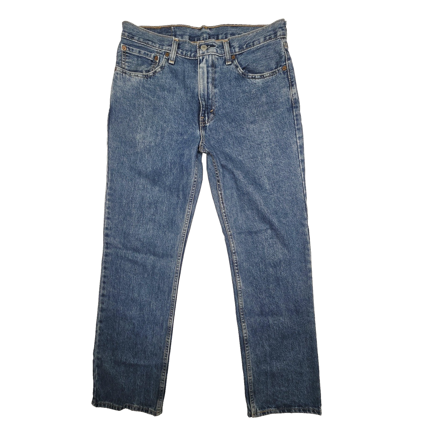 Levis 516 Jeans Mens 32x30 Blue Straight Regular Zip Fly Denim Medium Wash Logo