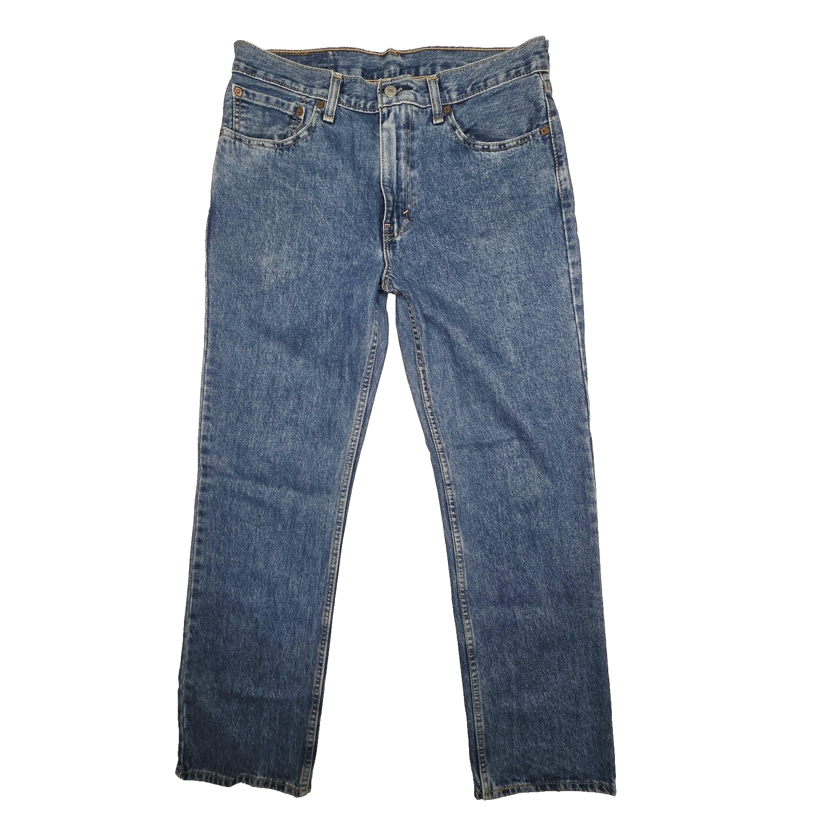 Levis 516 Jeans Mens 32x30 Blue Straight Regular Zip Fly Denim Medium Wash Logo