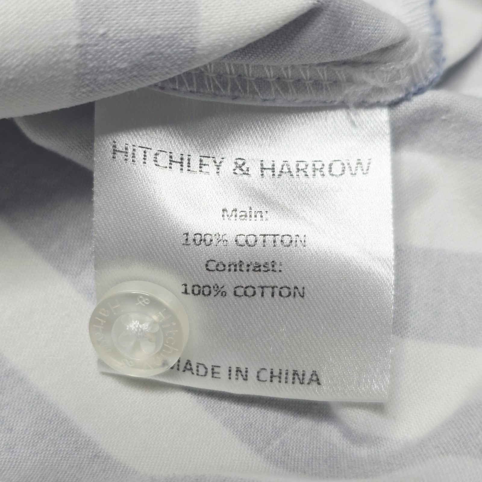 Hitchley & Harrow Shirt Women's 14 Blue Long Sleeve Button Up Cotton Striped