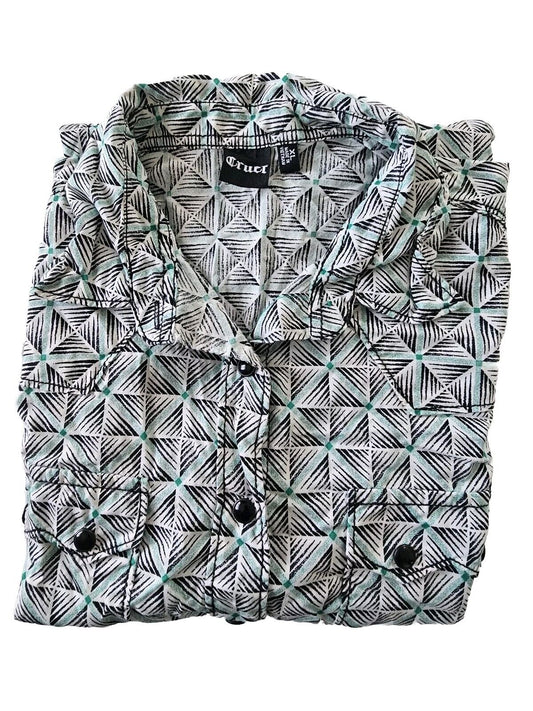 Cruel Girl Western Rodeo Geo Shirt Ladies Size XL