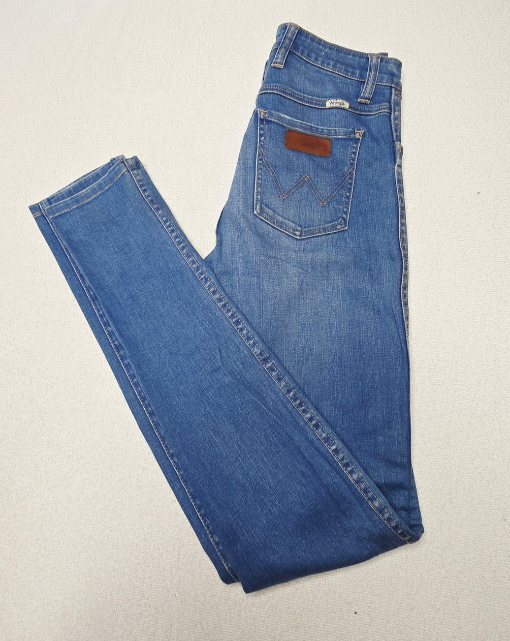 Wrangler Jeans 9 Blue Medium Wash Hi Twiggy Skinny Denim High Rise