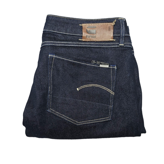 G-Star RAW Jeans Women's 30x29 Blue 3301 Skinny Raw Denim Slim Pockets Logo
