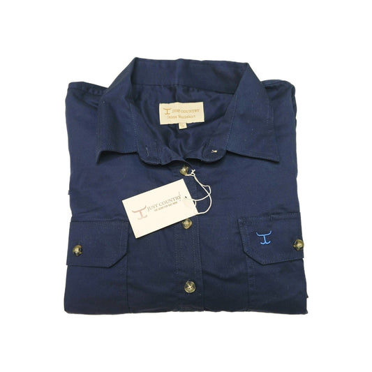 Just Country Shirt Women's 3XL Blue Jahna Work shirt Long Sleeve New With Tags