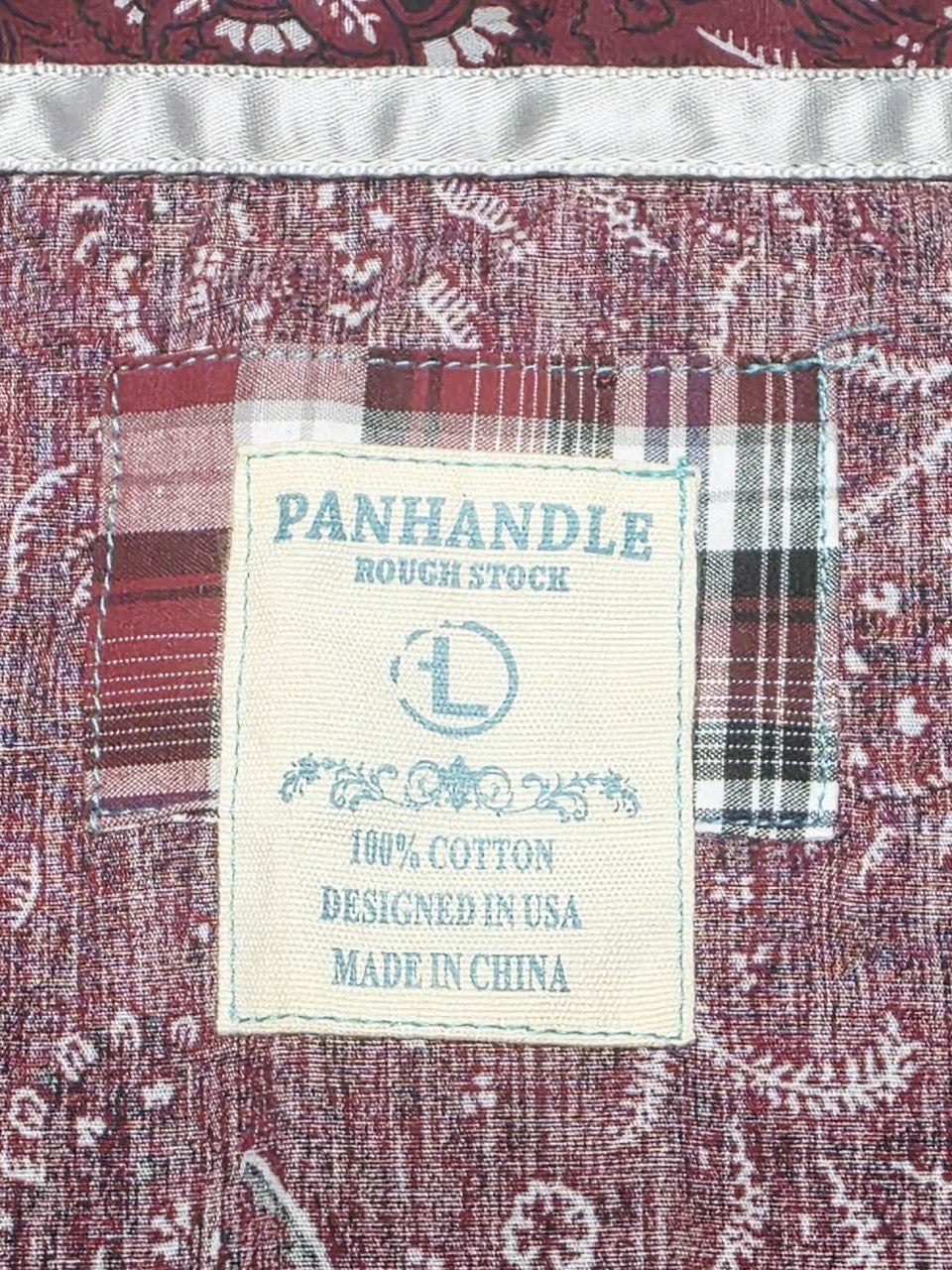 Panhandle Rough Stock Western Long Sleeve Shirt Ladies Size L