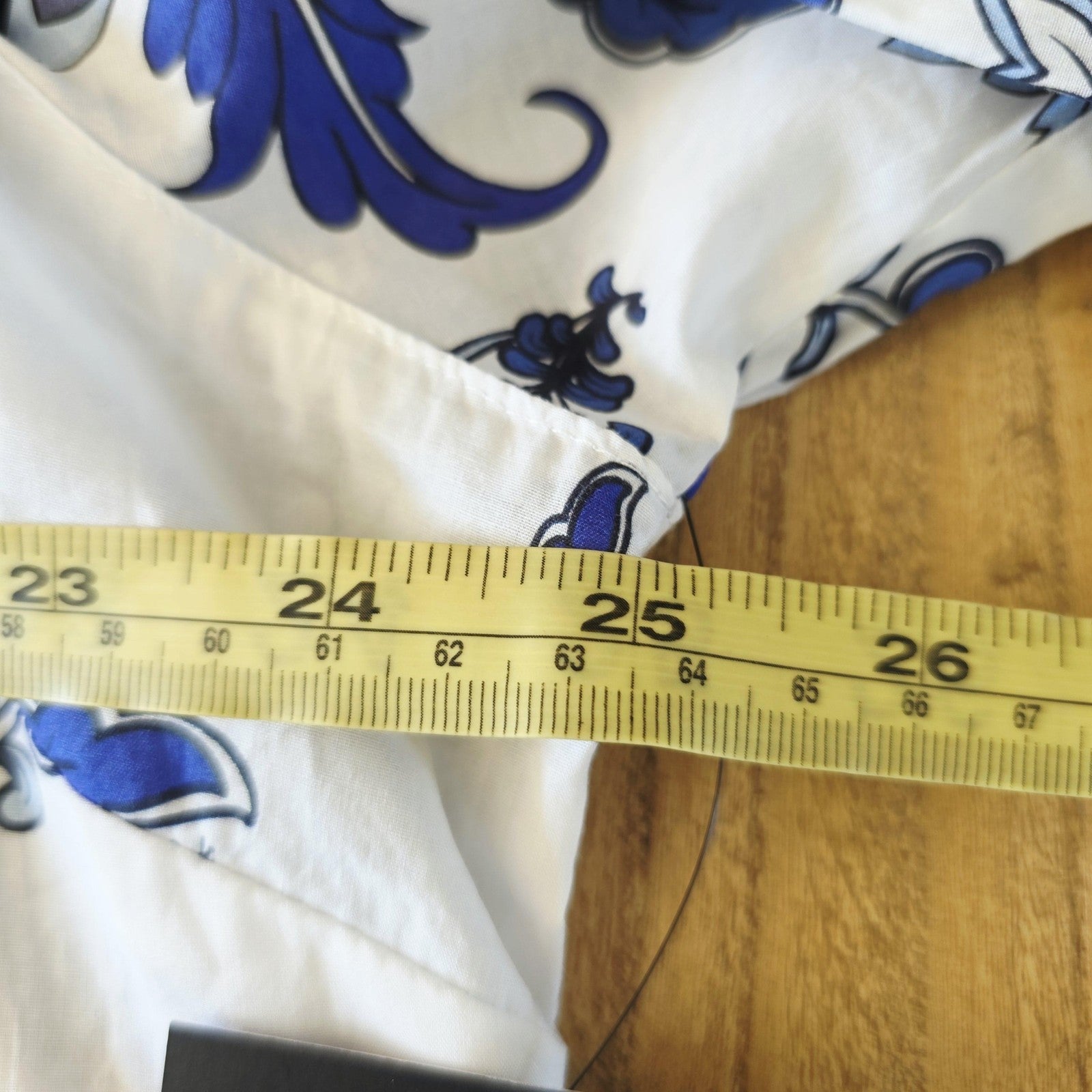 Thomas Cook Shirt Women's 20 White Long Sleeve Button Up Floral Cotton Top