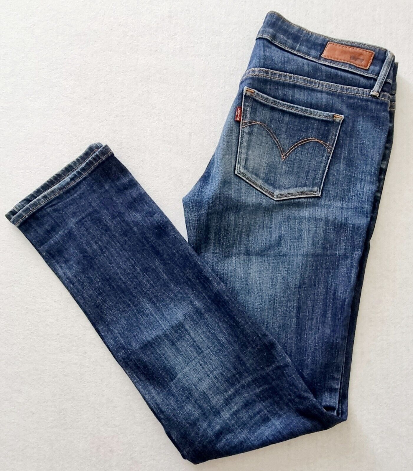 Levis Slight Curve Modern Rise Straight Leg Jeans Ladies Size 26x30