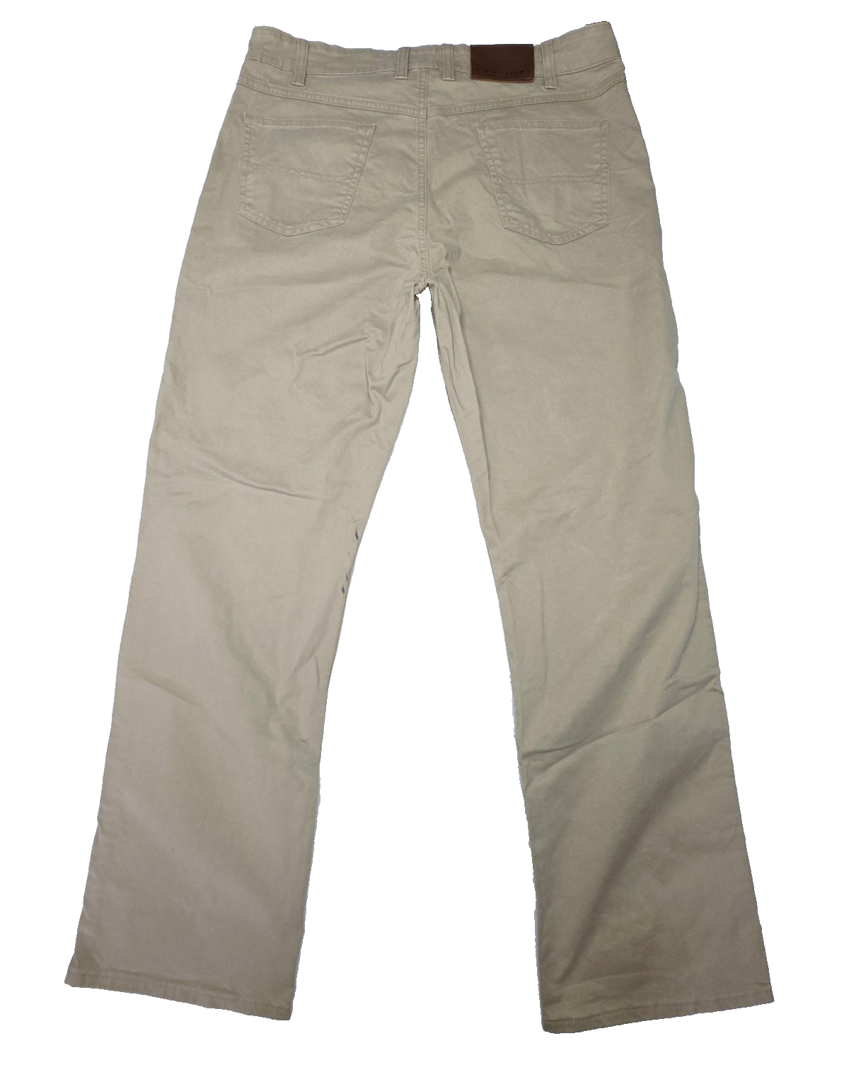 R.M. Williams Jeans Men's 37x32 Beige Straight Regular Stretch Denim Logo