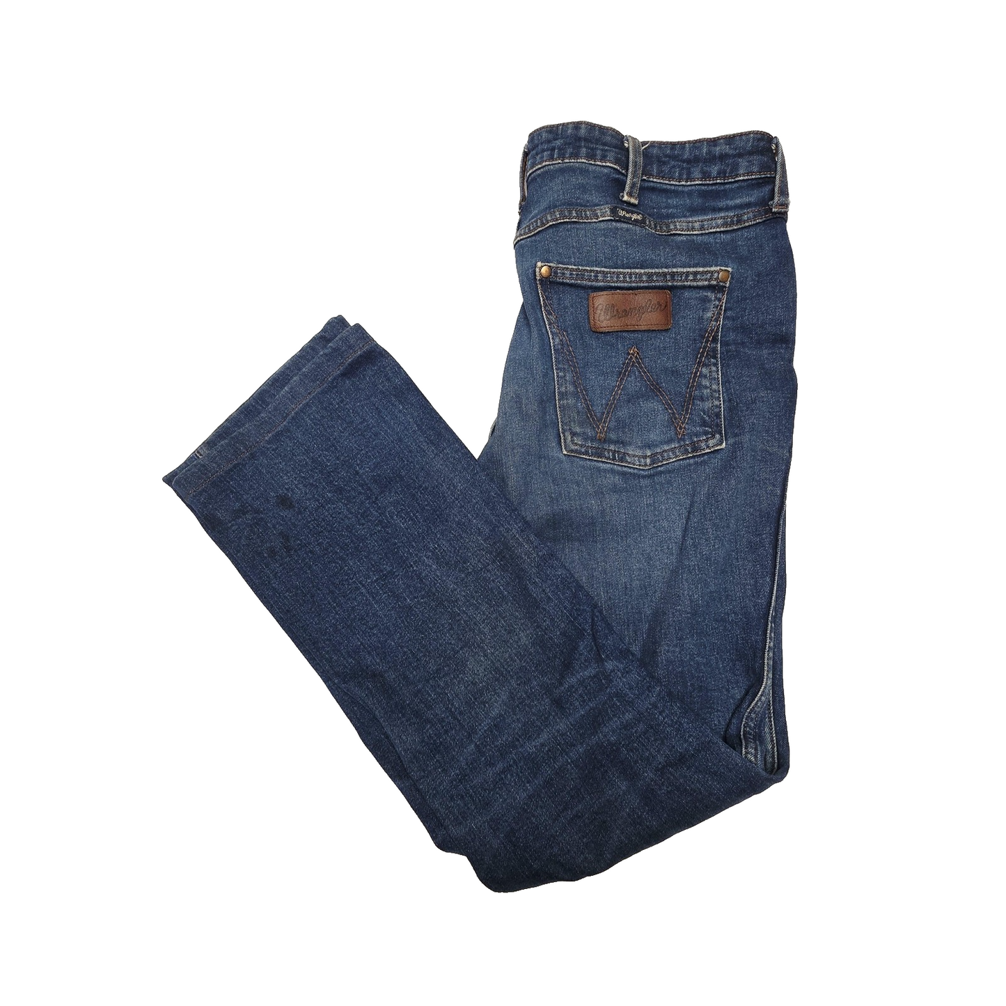 Wrangler Jeans Mens 33 Blue Bootcut Retro Stretch 33x30 Regular Pockets Zip