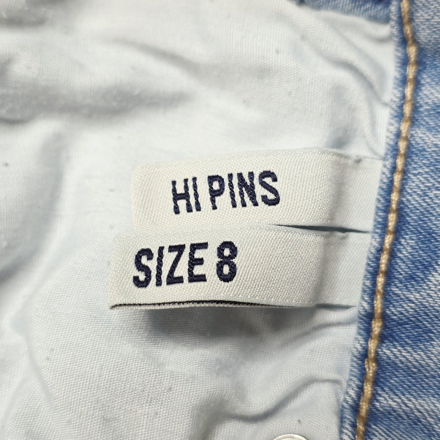 Wrangler Jeans Women's 8 Blue Light Wash Hi Pins Skinny Denim Stretch Highrise