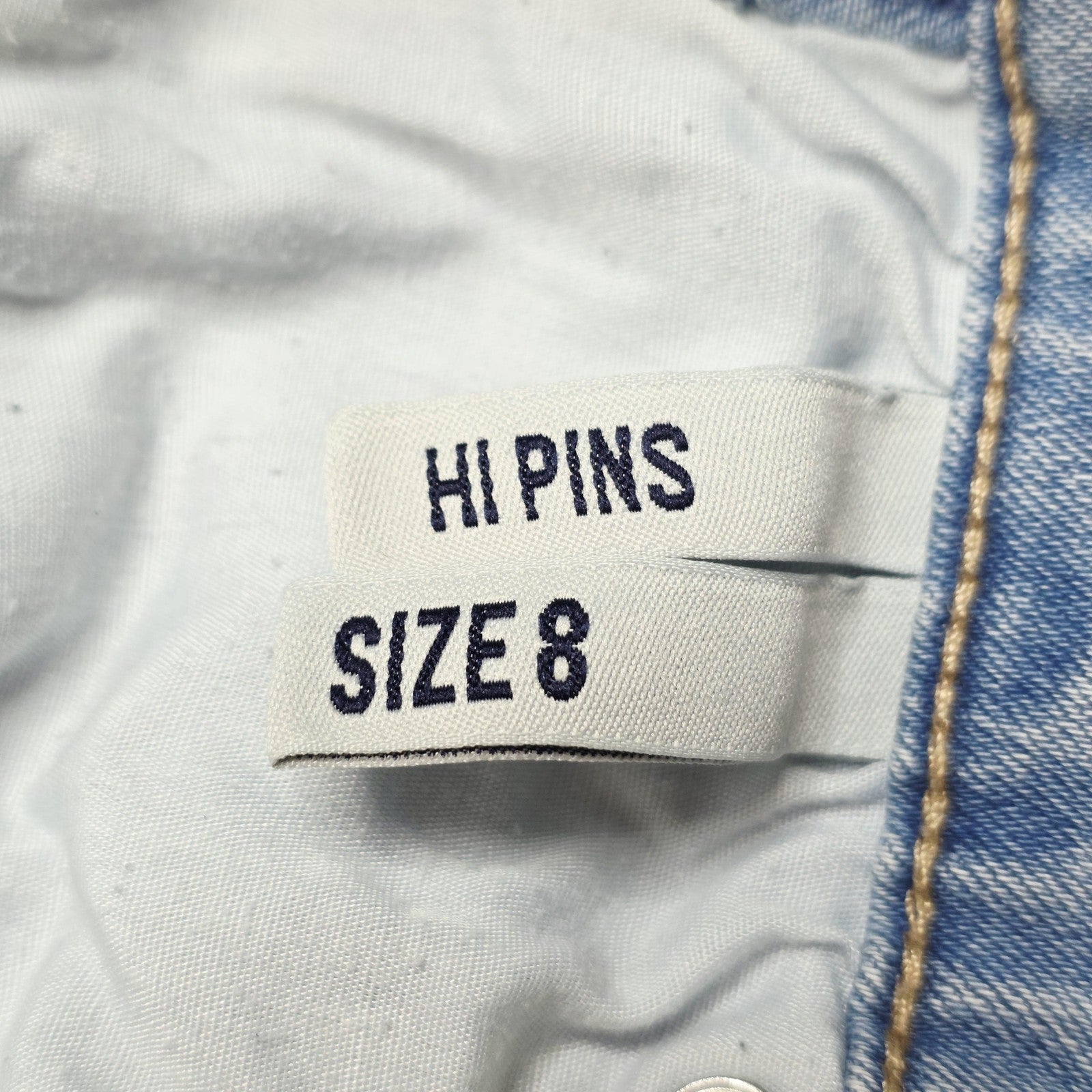 Wrangler Jeans Women's 8 Blue Light Wash Hi Pins Skinny Denim Stretch Highrise