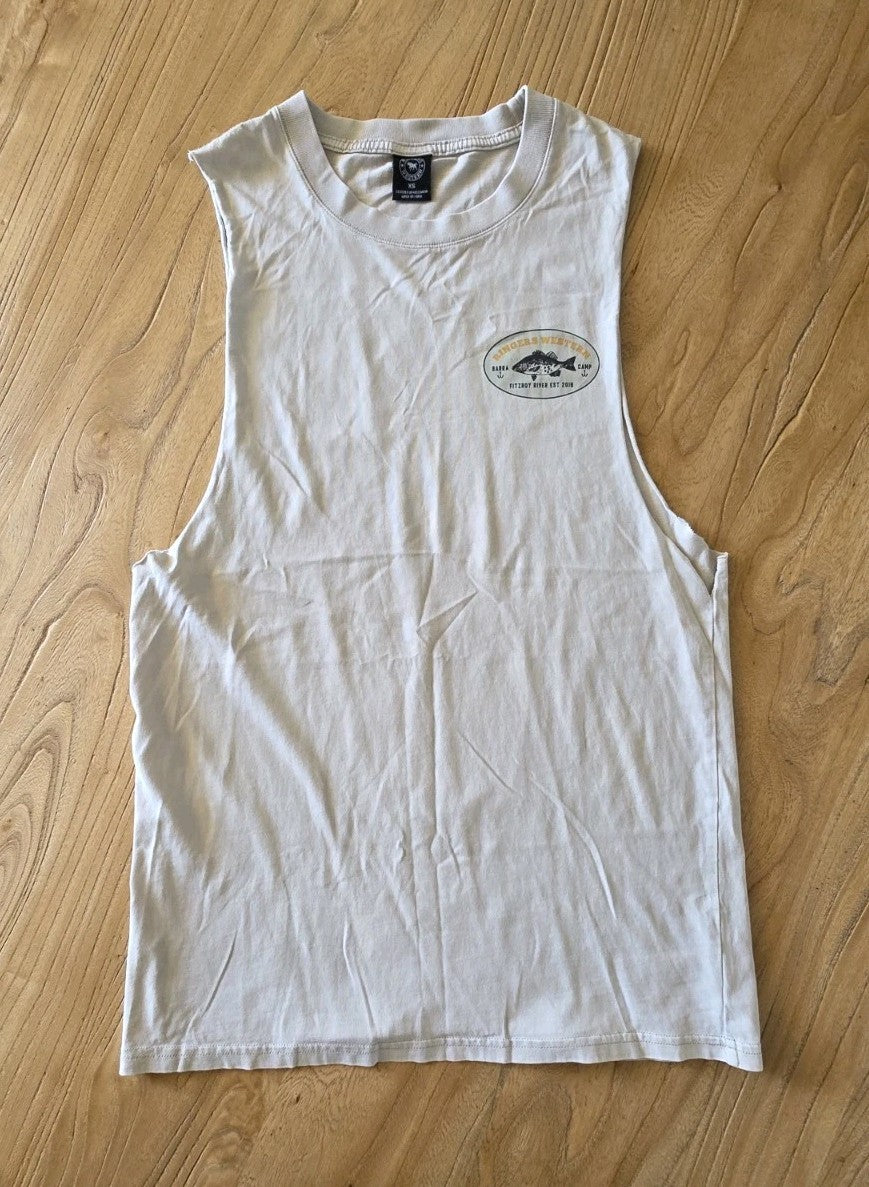 Ringers Western Barra Camp Fitzroy River Muscle Tank Mens Size XS