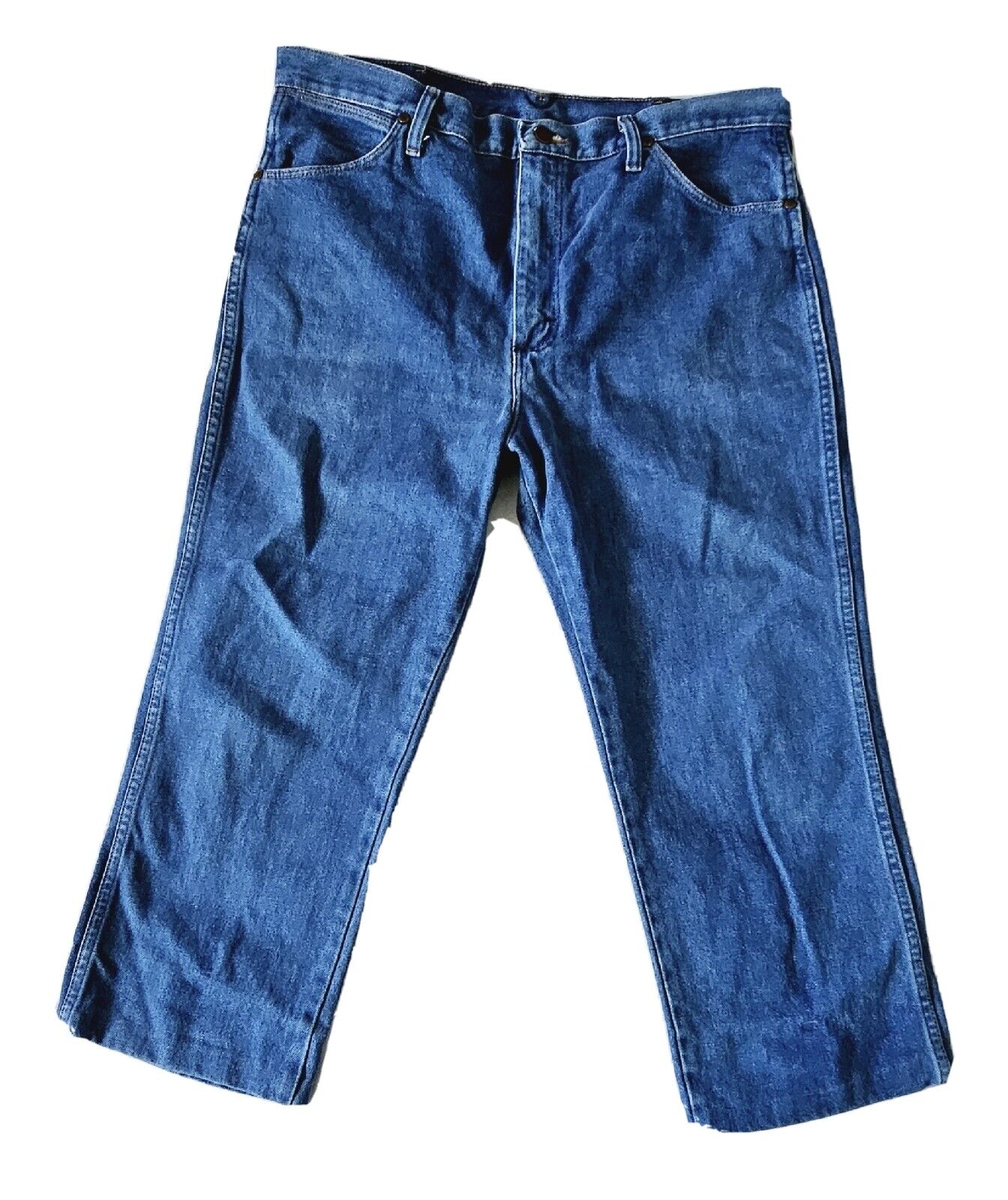 Wrangler Slim Fit 936PWD Denim Jeans Mens Size 36x23 Have Been Hemmed
