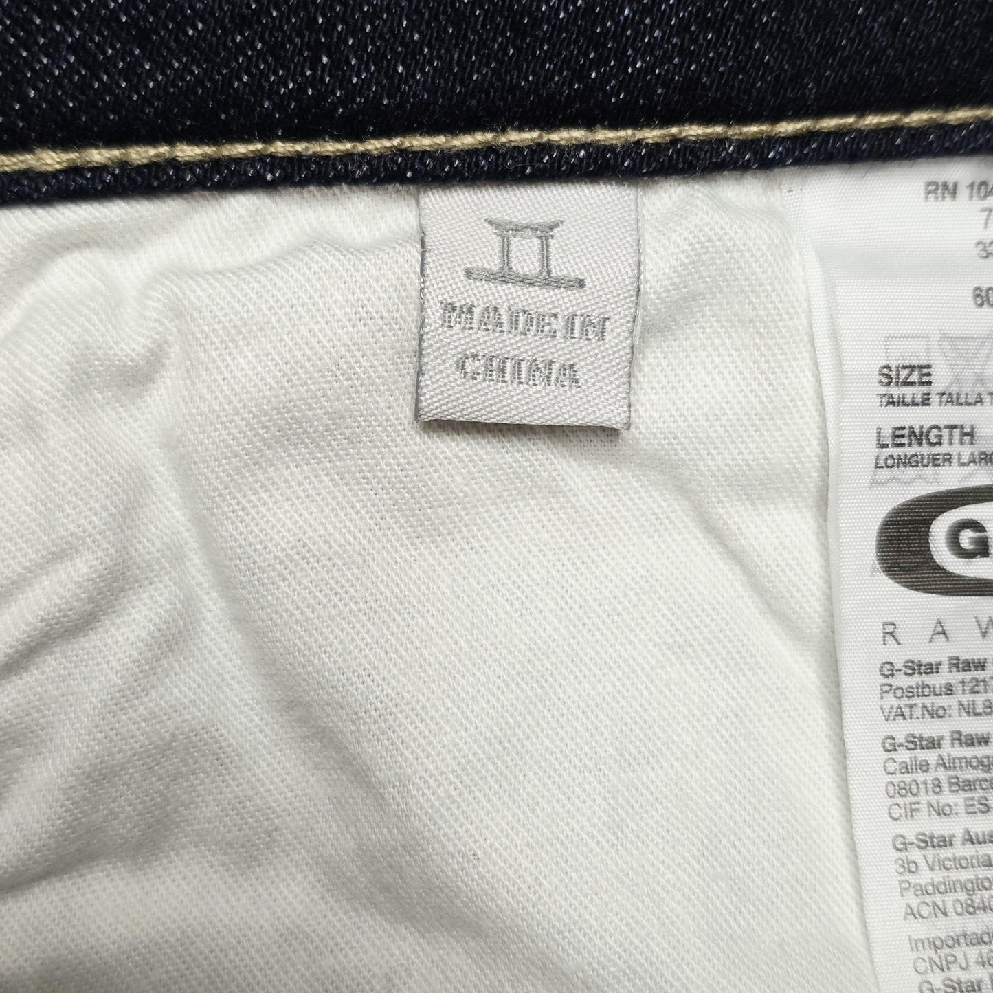G-Star RAW Jeans Women's 30x29 Blue 3301 Skinny Raw Denim Slim Pockets Logo