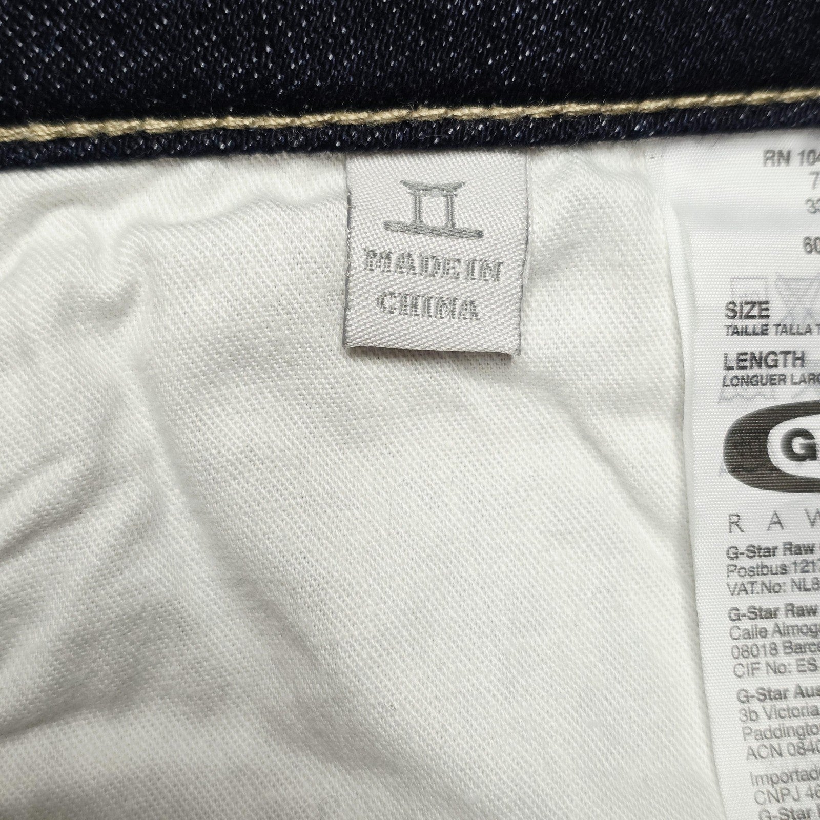 G-Star RAW Jeans Women's 30x29 Blue 3301 Skinny Raw Denim Slim Pockets Logo