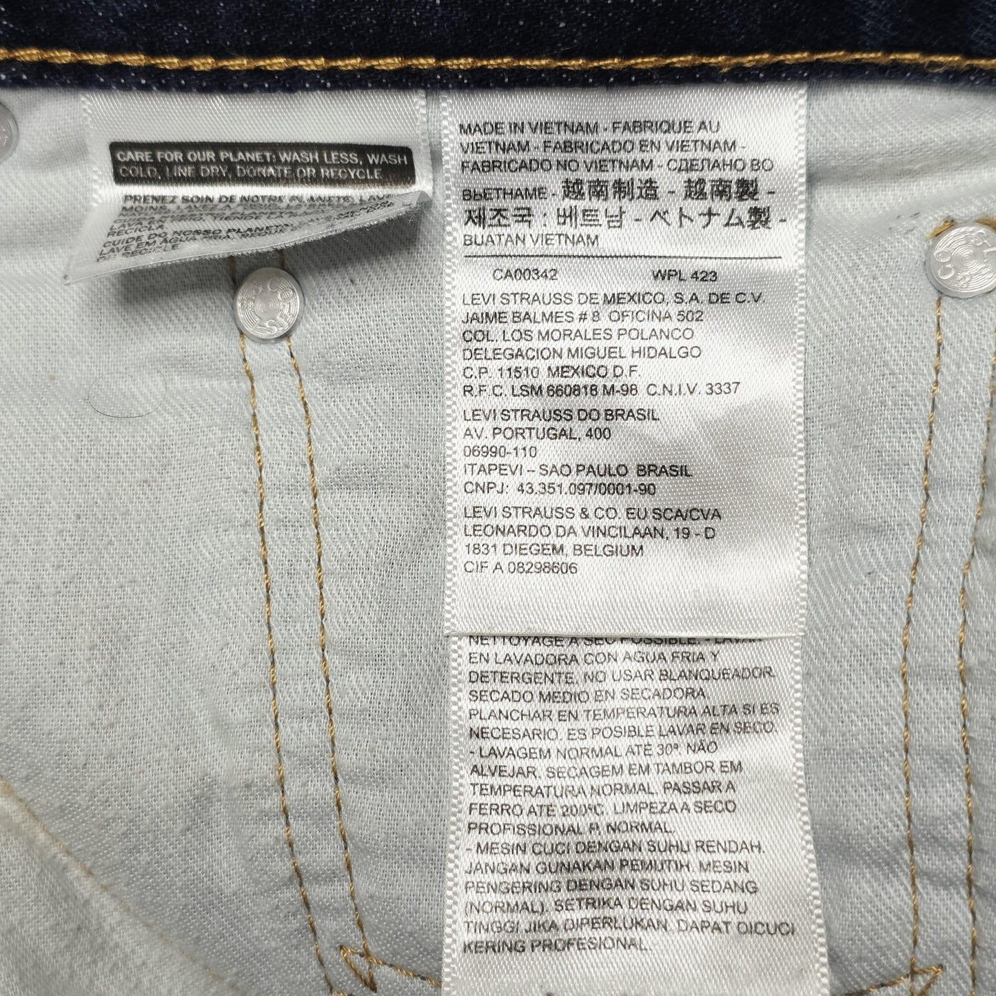 Levis 511 Jeans Mens 31x32 Blue Dark Wash Slim Tapered Denim Zip Fly Logo