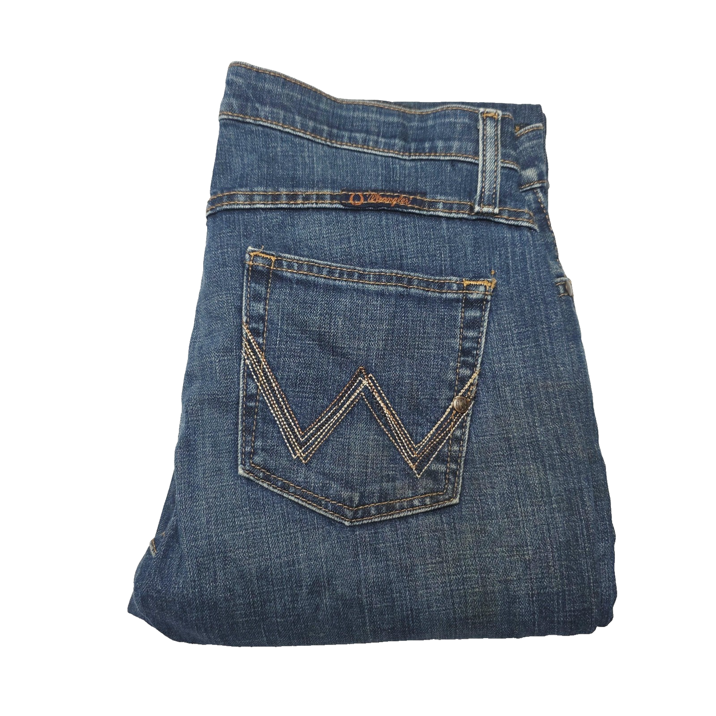Wrangler Jeans  5/6 X 29 Blue Medium Wash Bootcut Stretch Denim Pockets
